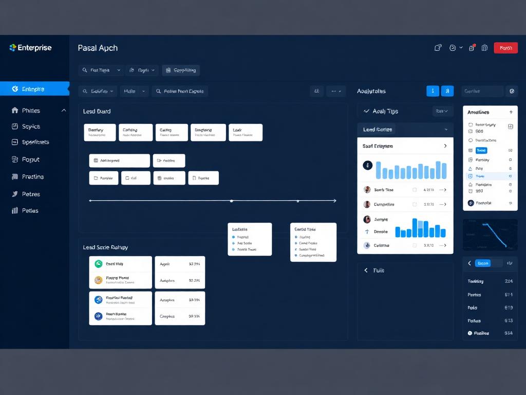 Lead orchestration dashboard showing pipeline and scoring