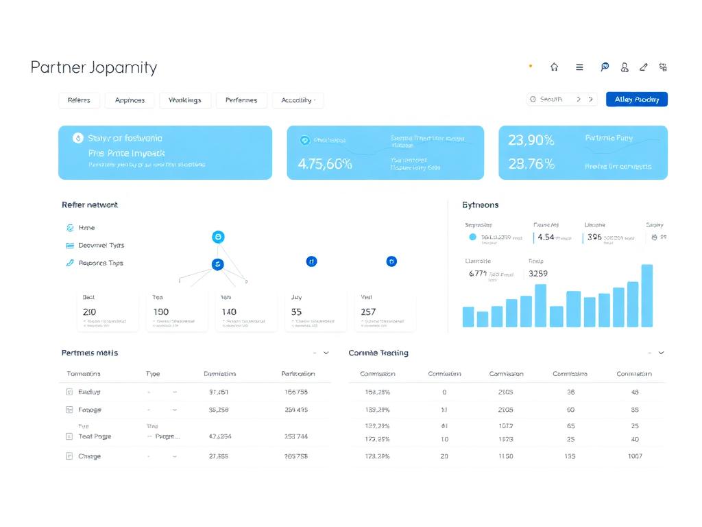 Partner portal with referral network and commission tracking