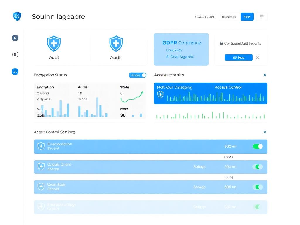 Security dashboard with compliance and access controls